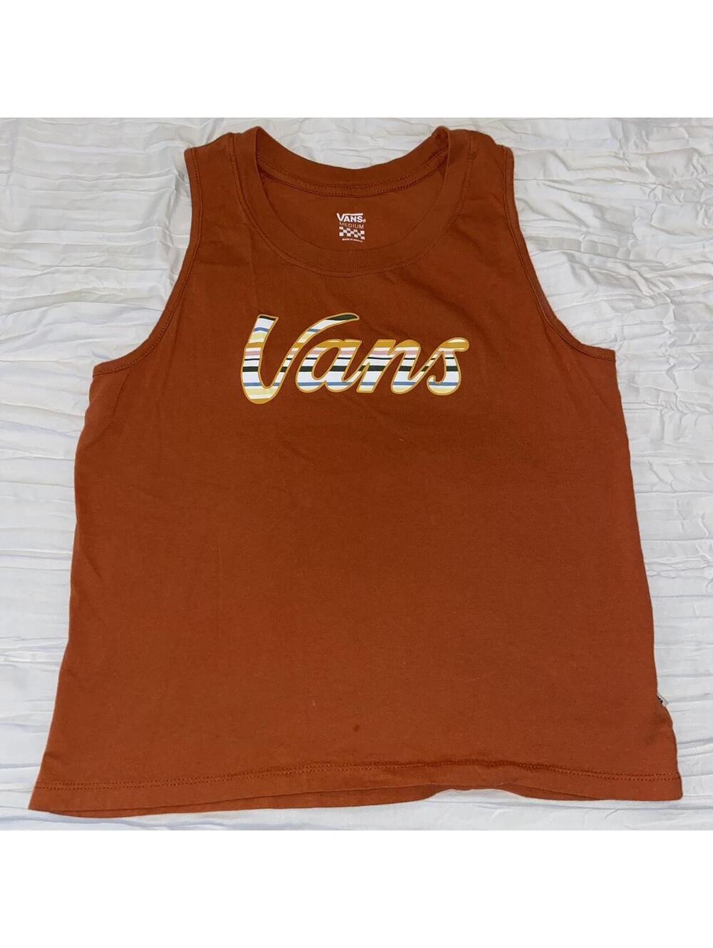 Vans orange tank top.